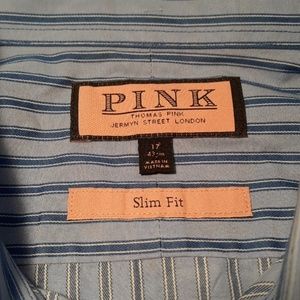 Thomas Pink London slim fit blue dress shirt 17